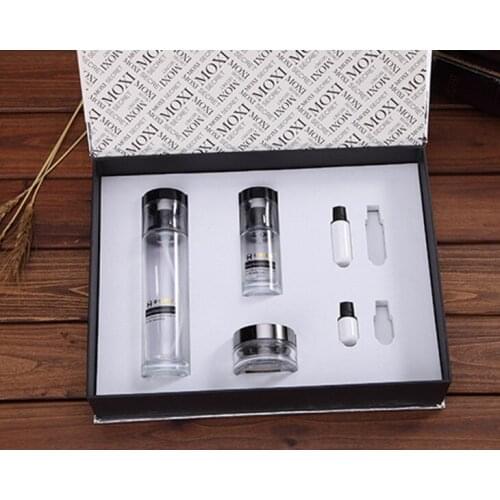 Luxury recycled custom printed magnetic flap closure cosmetic paper gift box packaging,black Gift boxes foam insert ---PX10205