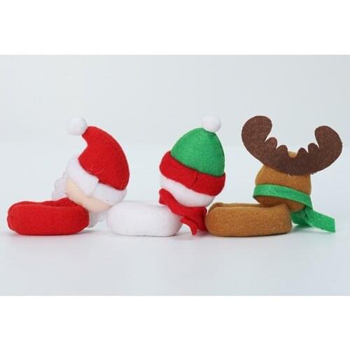 Christmas Wine Glass Set Wine Bottle Cover Old Man Snowman Deer Christmas Decor Xmas Festival Party Table Decoration Navidad 1pc