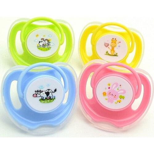 Cartoon Cow Dog Giraffe Pattern Pacifier for Baby Nipple Soother Teether Safety Silicone Infant Snoothing Nipple Newborn Nippler