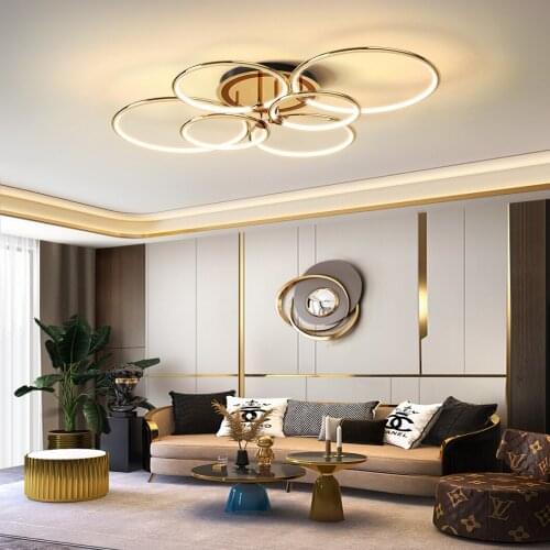 Modern Luxury Gold Led Chandelier For Home Decor Hanging Lamp Bedroom Hotel Kitchen Decorate Chandelier Interior Lighting Luster