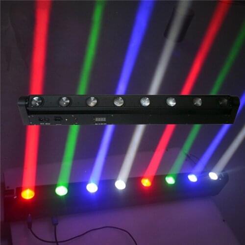 8x12W RGBW LED Bar Beam Moving Head Light 150W Beam Moving Head Light with DMX512 10/38 Channels Bar DJ Club Spot Stage Lighting