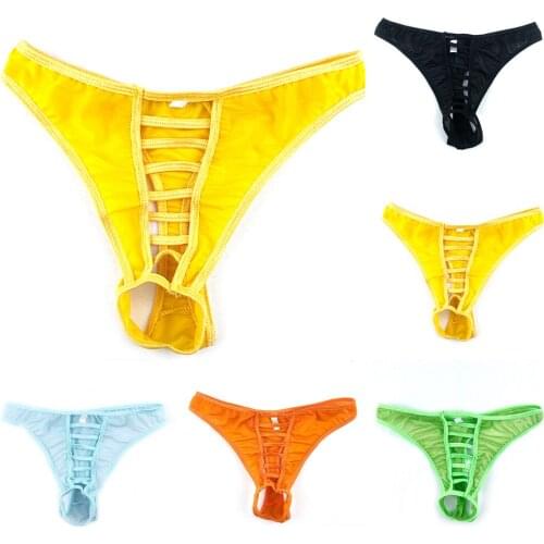 2021 NEW Cross Strap Men Underwear Low Waist Men Thong Sexy Gay Jockstrap Cotton Male Panties Briefs Thong Club T-Back G-String