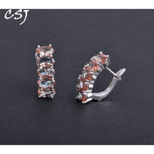 CSJ Diaspore Zultanite Earrings 925 Sterling Silver Stone Color changes Fine Jewelry Women Lady Wedding engagement Party Gift