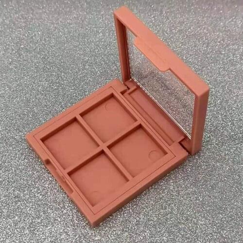 10PC 4 Grids Square Empty Eyeshadow Dish DIY Eyeshadow Palette Eye Makeup Storage Box for Women Girls Beginners