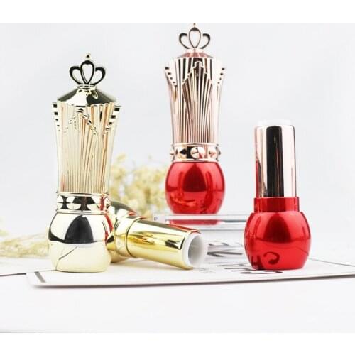 Crown Empty Lipstick Tube Princess Girls Gold Red Lip Balm Plastic Containers Travel Cosmetic Bottles for Makeup Products 10pcs