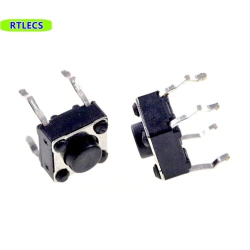 1000PCS Normal Closed Tact Switch 6X6X4.3 DIP vertical Tactile Push Button Switch through hole Force 250g