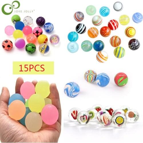 15Pcs/lot Kids Gift Party Favor Decoration Kids Glow in the Dark Bouncing Ball Luminous Moonlight High Bounce Toy Balls WYW