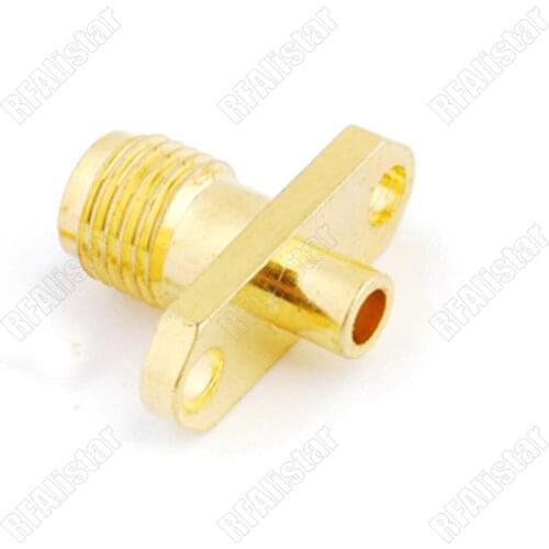 50 Pieces of SMA Jack Female 2 Hole Solder Flange For .086" Cable RG405 RF Connector