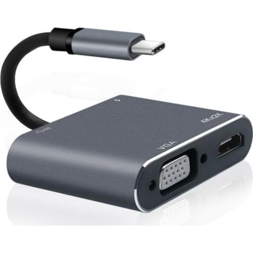 2021 NewType-C to HDMI-compatible 4K VGA USB C 3.0 Hub Adapter for Mac Book iPad Nintend Sam sung S9 Dex Hua wei P20 xioa