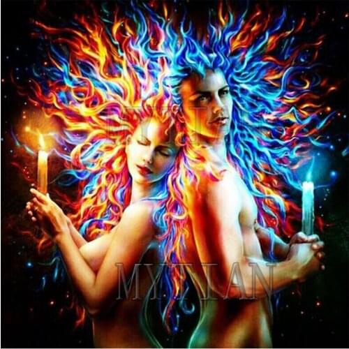 5d Diy Diamond Painting Full square/round Drill Cross Stitch Character Candle Diamond Embroidery Rhinestones Mosaic arts Gift