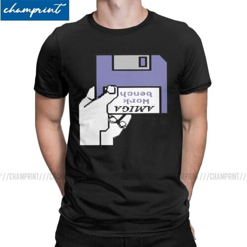 Amiga 500 T Shirt Mens Pure Cotton Vintage T-Shirts O Neck Commodore C64 Game Atari Workbench Cult Vintage Retro Tees Printed