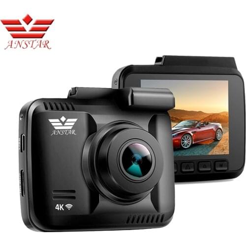 ANSTAR 4K Built in GPS WiFi Car DVRs Recorder Dash Cam Dual Lens Vehicle Rear View Camera Camcorder Night Vision Dashcam