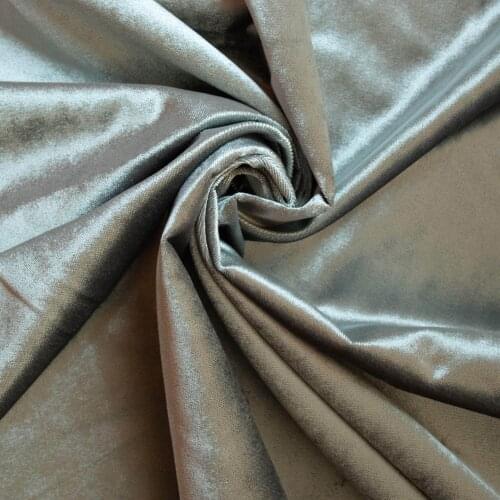 Metallic Silver Curtain Velvet Fabric 145 cm width 10 mt'ye up cut