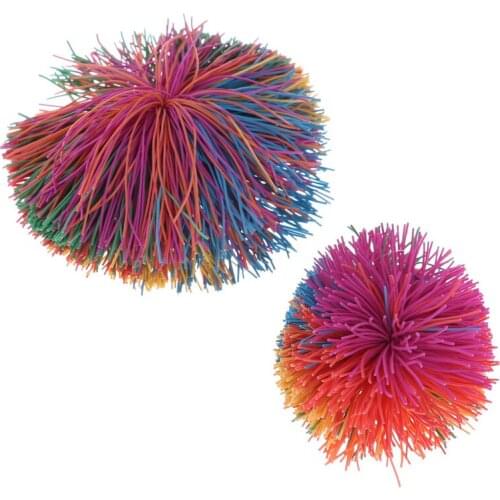 Big 6cm/9cm Fidget Sensory Koosh Ball Baby Rainbow Funny Stretchy Ball Stress Relief Kids Autism Special Needs