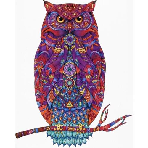 Wooden Puzzle For Adults Children Diy Wooden Owl Puzzles Each Piece Is Animal Shaped Best Christmas Gift Wooden 3d Jigsaw Puzzle