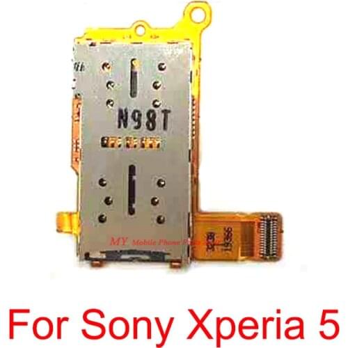 New Sim Card Reader Holder Connector Slot Tray Flex Cable Ribbon For Sony Xperia 5 Xperia5 Replacement Parts