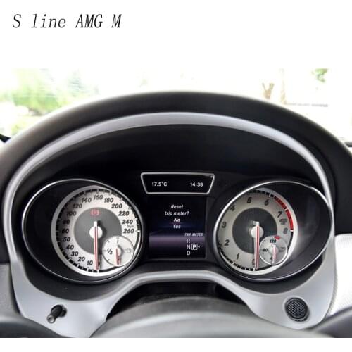 For Mercedes Benz GLA X156 Interior Instrument Dashboard Panel steering wheel Cover Stickers Trim Bezel Strip Molding Garnish