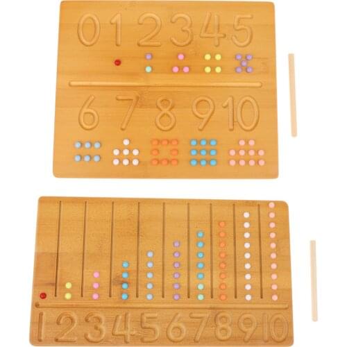 Number Tracing Board Wooden Learn to Write 123 Counting Aid Board Fine Motor