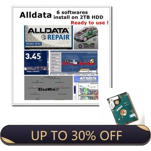 2021 Hot Alldata Repair Software Alldata Mit//chell Vivid Workshop ElsaWin 6.0 ATSG Auto Data Installed on 2TB HDD Ready To USE