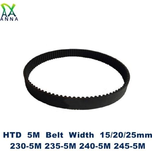 HTD 5M Timing belt C=230/235/240/245 width 15/20/25mm Teeth 46 47 48 49 HTD5M synchronous Belt 230-5M 235-5M 240-5M 245-5M
