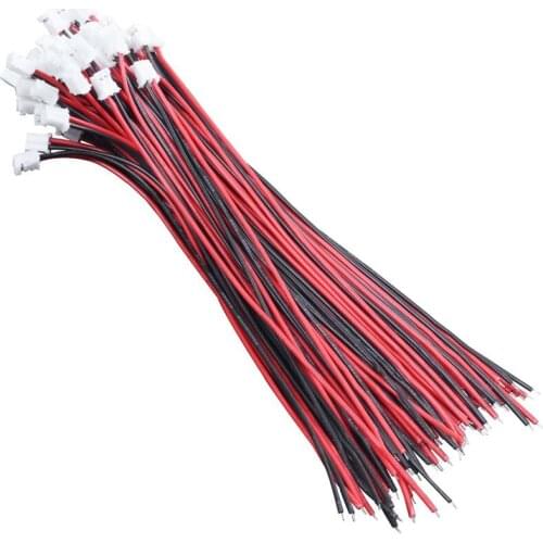 50Pcs Micro JST 2.0 2P Male Connector Wires Cables