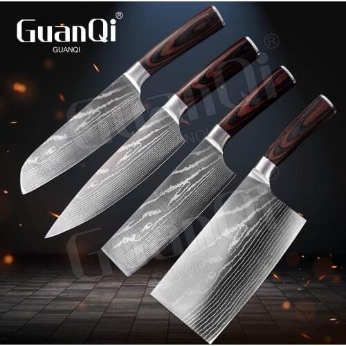 Kitchen Knifes Chef Knife Stainless Steel Butcher Meat Chopping Cleaver Knife Vegetable Cutter Cooking Tool Damascus Steel Knife