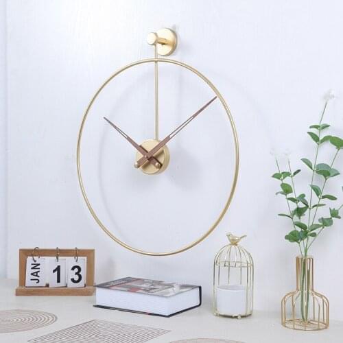 Spanish Iron Art Metal Wall Watch Modern Wall Clock Home Decoration Living Room Bedroom No Panels Ring Style Pendulum ClockZA314