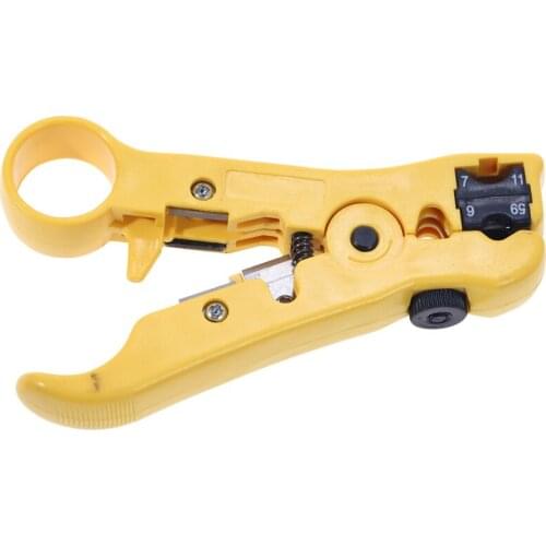 Multi Functional Electric Stripping Tools for UTP/STP RG59 RG6 RG7 RG11 Cutter Striper Cable Wire Pliers Tool for Network
