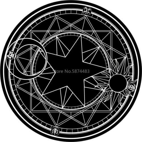 200cm Fashion Magic Circle Black and White Gold Five-pointed Star Bedroom Living Room Short Crystal Velvet Round Floor Mat