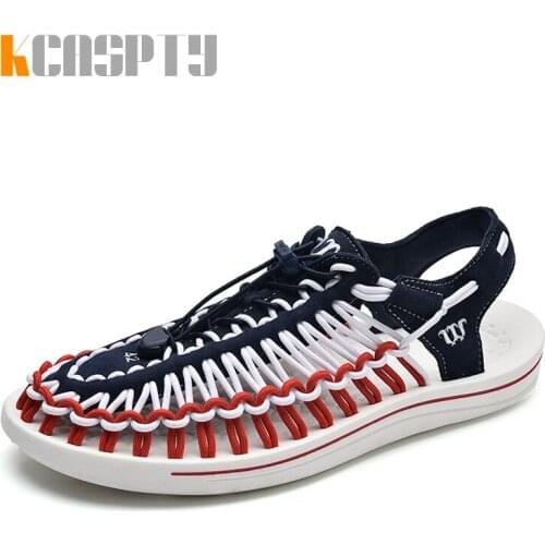 KCASPTY Men Shoes High Quality Handmade Mens Sandals Summer Soft Non-slip Gladiator Sandals Men Hiking Beach Platform Sandals