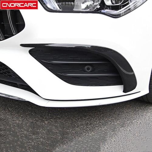 Car Front Bumper Fog Lamp Grille Slats Spoiler Flap Wing Decoration Cover Trim For Mercedes Benz CLA C118 CLA200/220 2020