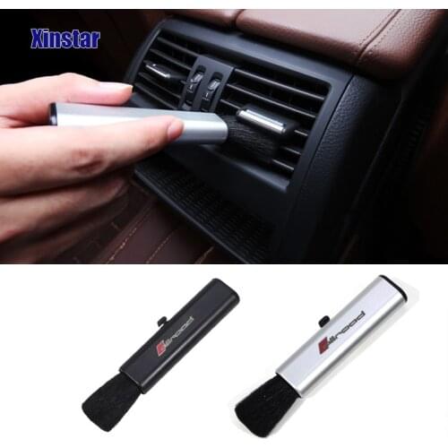 Car Air Outlet Vents Dusting Brush sticker for Audi A4 A6 Allroad