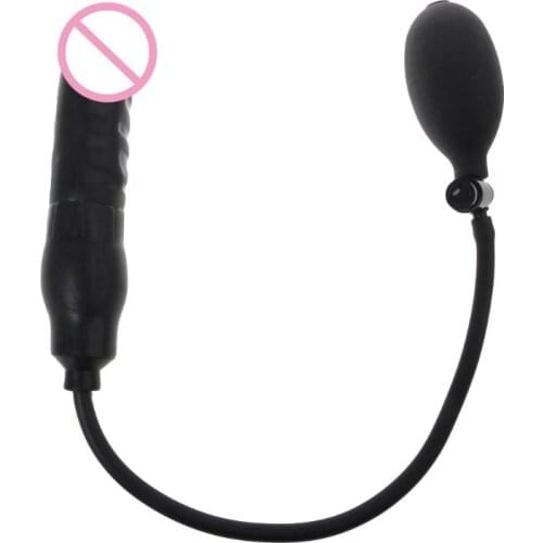 1PC Inflatable Anal Plug With Pump Expandable Butt Plugs Prostate Massage Adult Products 16*4Cm
