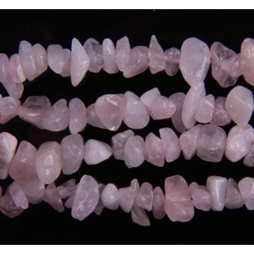 Rose Crystal Chip Loose Beads Strand 32 Inch Jewelry Making E005