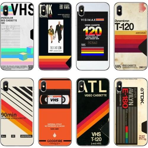 Silicone Phone Case vintage Cassette Tape Vhs poster For iPhone 11 Pro XS Max XR X 8 7 6 6S Plus 5 5S SE 4S 4 iPod Touch 5 6