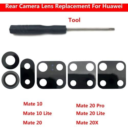 2PCS Back Rear Camera Glass Lens Cover With Adhesive For Huawei Mate 30 20 Pro Lite 20X Replacement Parts