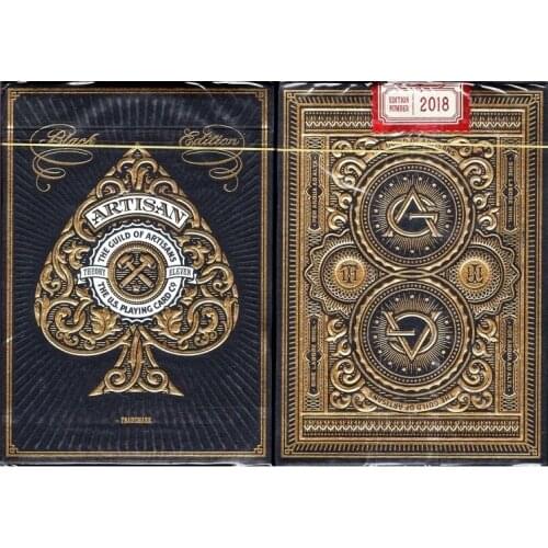 Theory11 Artisan Playing Cards USPCC Black Deck Poker Size Magic Card Games Magic Tricks Props for Magician