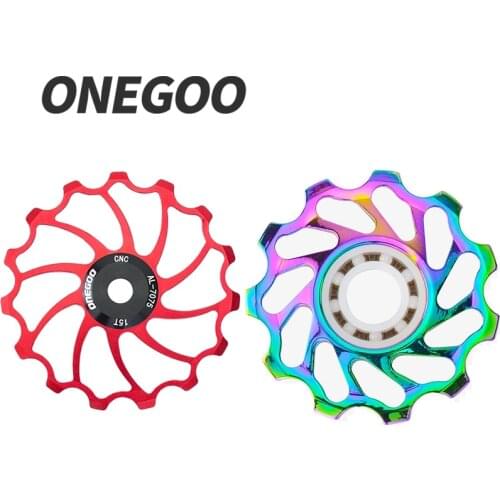 ONEGOO Bike 11T 13T 15T Jockey Wheels Aluminum Alloy Rear Derailleur Ceramic Bearing Guide Wheel MTB Road Bicycle Jockey Roller