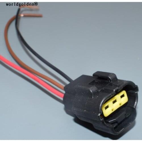Worldgolden 3pin for Volvo S60 S80 XC60 XC90 camshaft eccentric shaft position sensor wiring connector 174357-2 368523-1