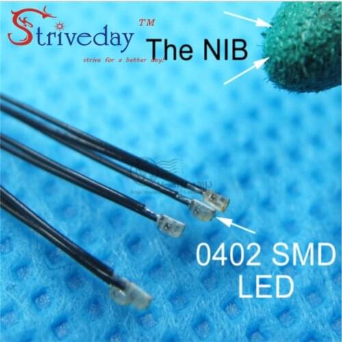 10pcs/bag 0402 SMD Pre-soldered micro litz wired LED leads resistor 20cm 8-15V Model DIY 8 Colors can choose