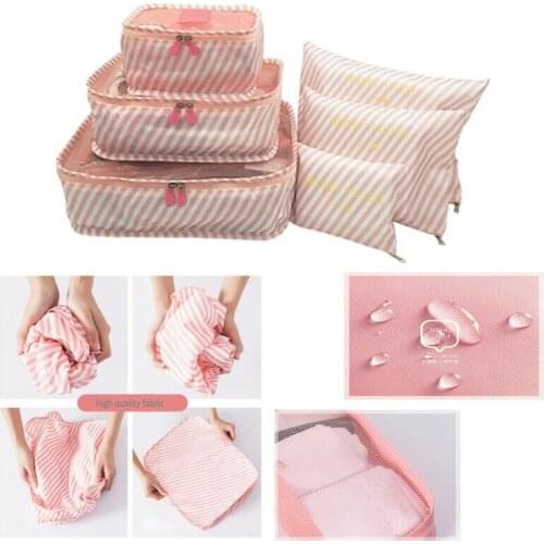 6 PCS Travel Organizer Storage Bag Set Clothes Organizer Bags Pouch Suitcase Home Closet Bags for Storage