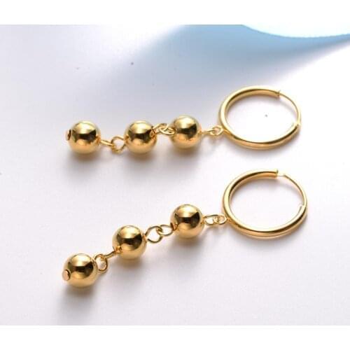 925 Silver Fine Jewelry Round Ball Dangle Drop Earrings for Women Girl Birthday Anniversary Gifts 10pcs Lot Wholesale