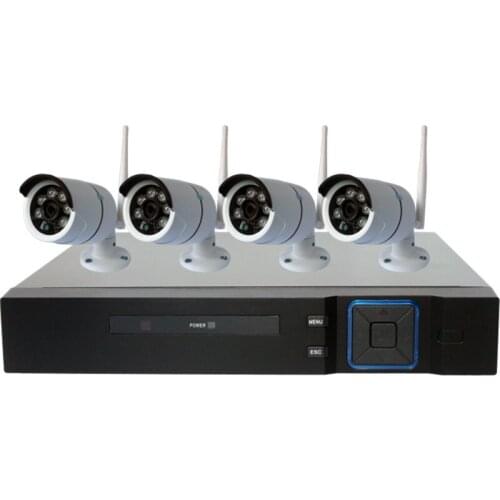 Wireless 720p IP Bullet Camera 4CH NVR Kit