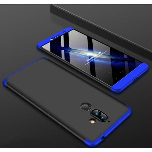 For Nokia 7 Plus 3 In 1 Full Body Protective Armor Case With Tempered Glass Screen Protector Back Cover For Nokia 7 Plus 2018
