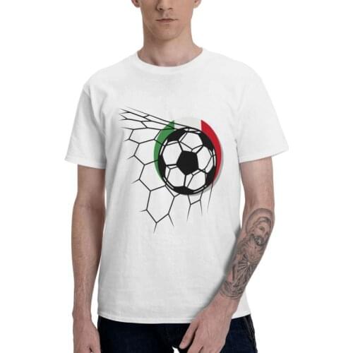Italy Football Tshirts Men Novelty Tees Top 100% Cotton T Shirts Short Sleeve Italian Flag Pride T-shirt Top Gift Idea Merch