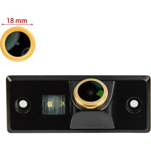 Freezzmi Golden HD Car Rear View Reverse Backup Camera Original Hole for Golf V MK4 Passat B5 Tiguan Touareg Polo Skoda Fabi