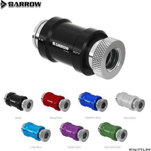 Barrow Water Stop Valve, Hand Flat Push Type, Female To Female G1/4'' 7 Colors, TTLPF