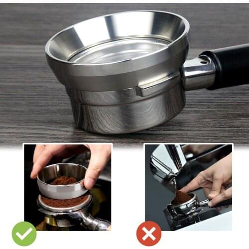 Coffee Dosing Ring Home 54/58mm Espresso Stainless Steel Coffee Dosing Ring Replacement Funnel for Portafilter Coffeeware