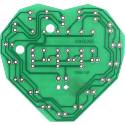 1Set Love Heart Shaped Colorful LED Flash Light Kits DIY Electronic Lamp Production Repair Parts