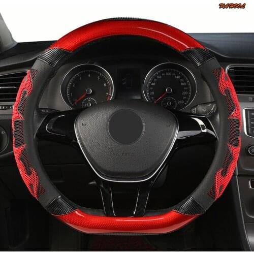 KAHOOL Microfiber Leather Car Steering Wheel Cover For Mitsubishi ASX Outlander Lancer Pajero L200 Mirage Triton Attrage